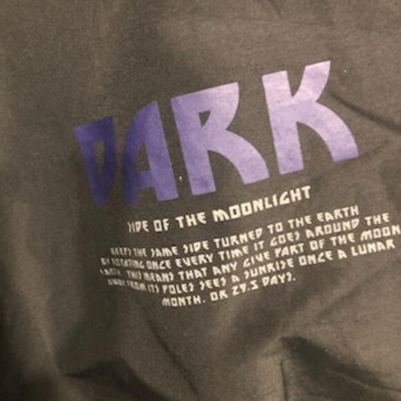 LIMITED EDITION EDGY BLACK WOLF BOMBER JACKET BEWARE OF THE MOON SIZE M - Picture 5 of 8